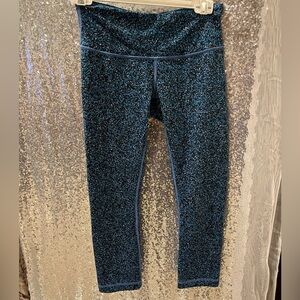 Lululemon Athletica Glittery Blue Leggings